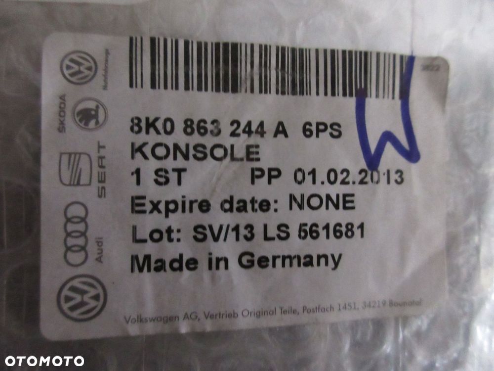 audi a4 b8 tunel środkowy konsola 8k0863244a - 3