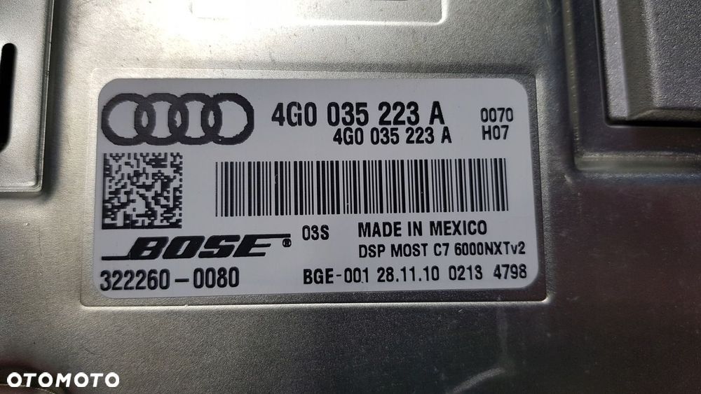 głośniki wzmacniacz BOSE Audi A7 - 5