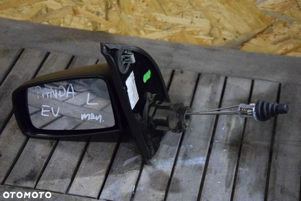 Fiat Panda II 03-12 Lusterko lewe manualne czarne EUROPA ładne - 2