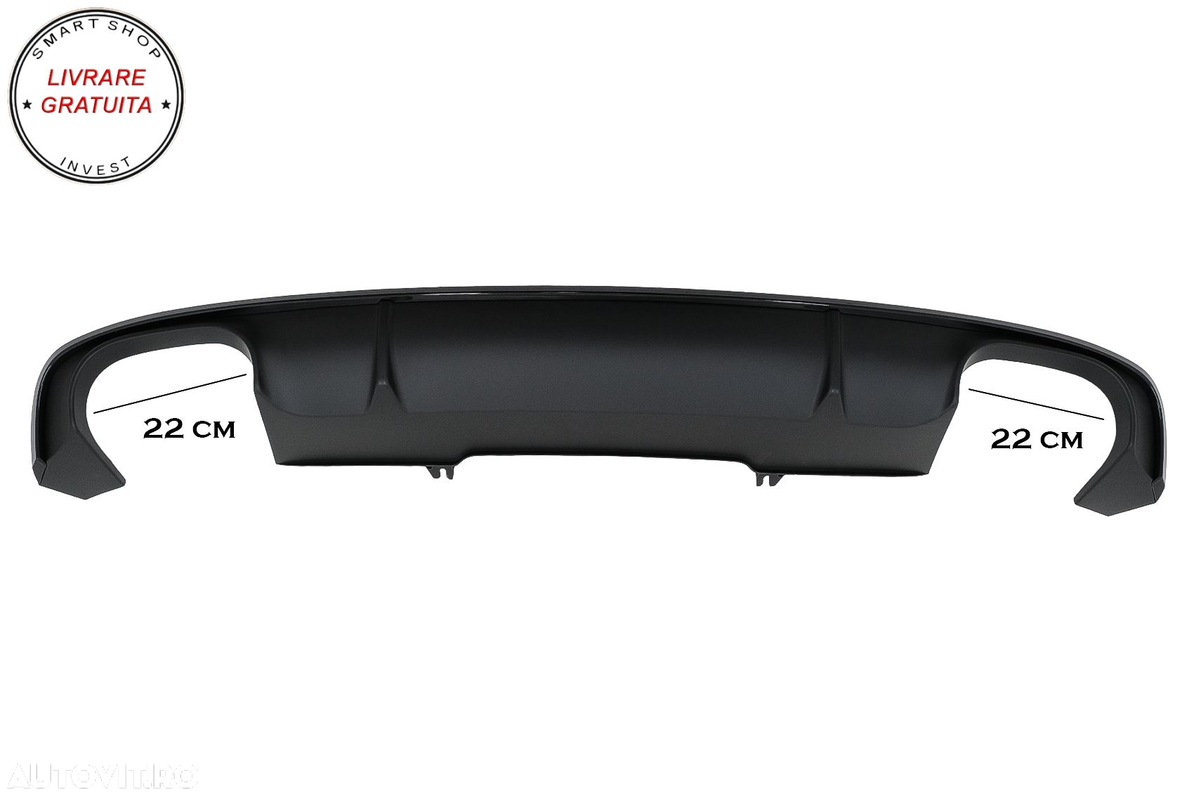 Difuzor Bara Spate Audi A4 B9 8W  Sedan Avant (2016-2018) Negru S4 Design pentru S- livrare gratuita - 3