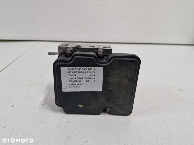 OPEL CROSSLAND X C3 AIRCROSS 1.5 E-HDI POMPA ABS HAMULCOWA 93487145 9834565080 - 9