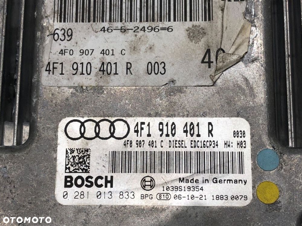 KOMPUTER SILNIKA  AUDI A6 C6 Avant (4F5) 2004 - 2011 2.7 TDI 132 kW [180 KM] olej napędowy 2005 - - 4