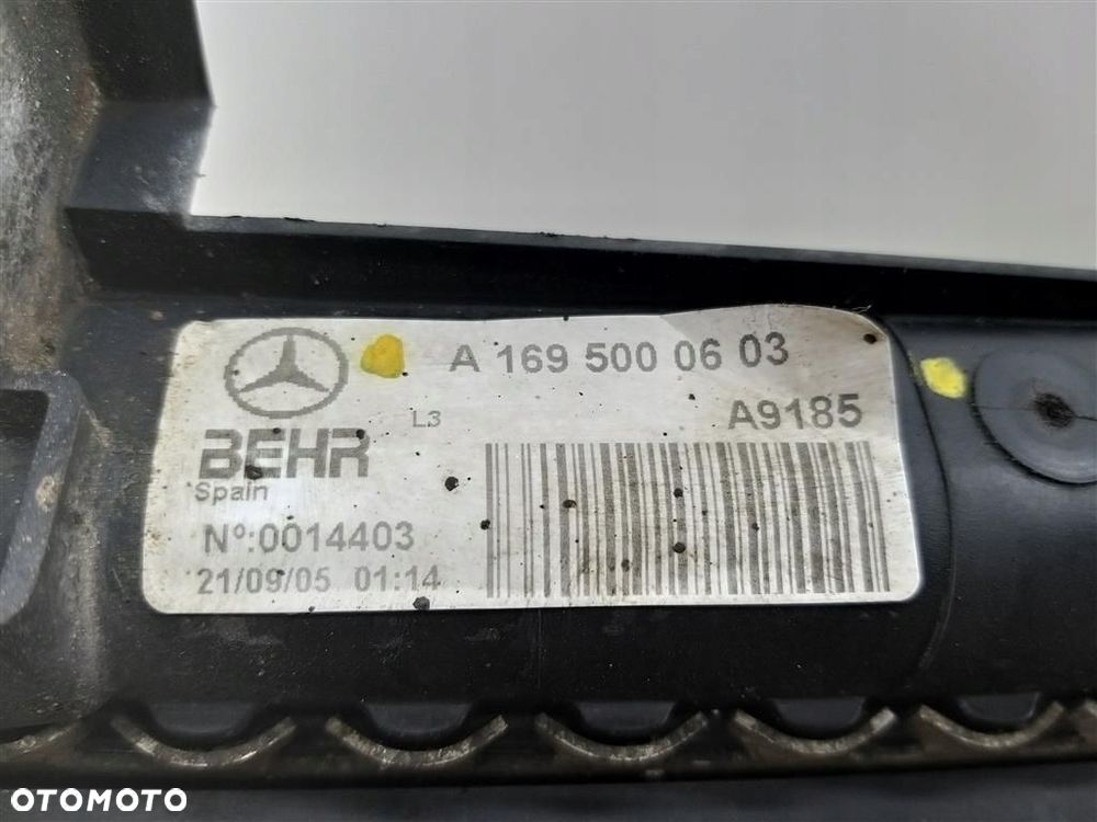 Chłodnica z wentylatorem Mercedes A-klasa W169 2.0D 81KM 04-2012 1695002293 - 6