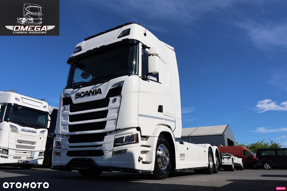 Scania S 500 Hakowiec + przyczepa // Oś skrętna // MEILLER // Klima postojowa / - 19