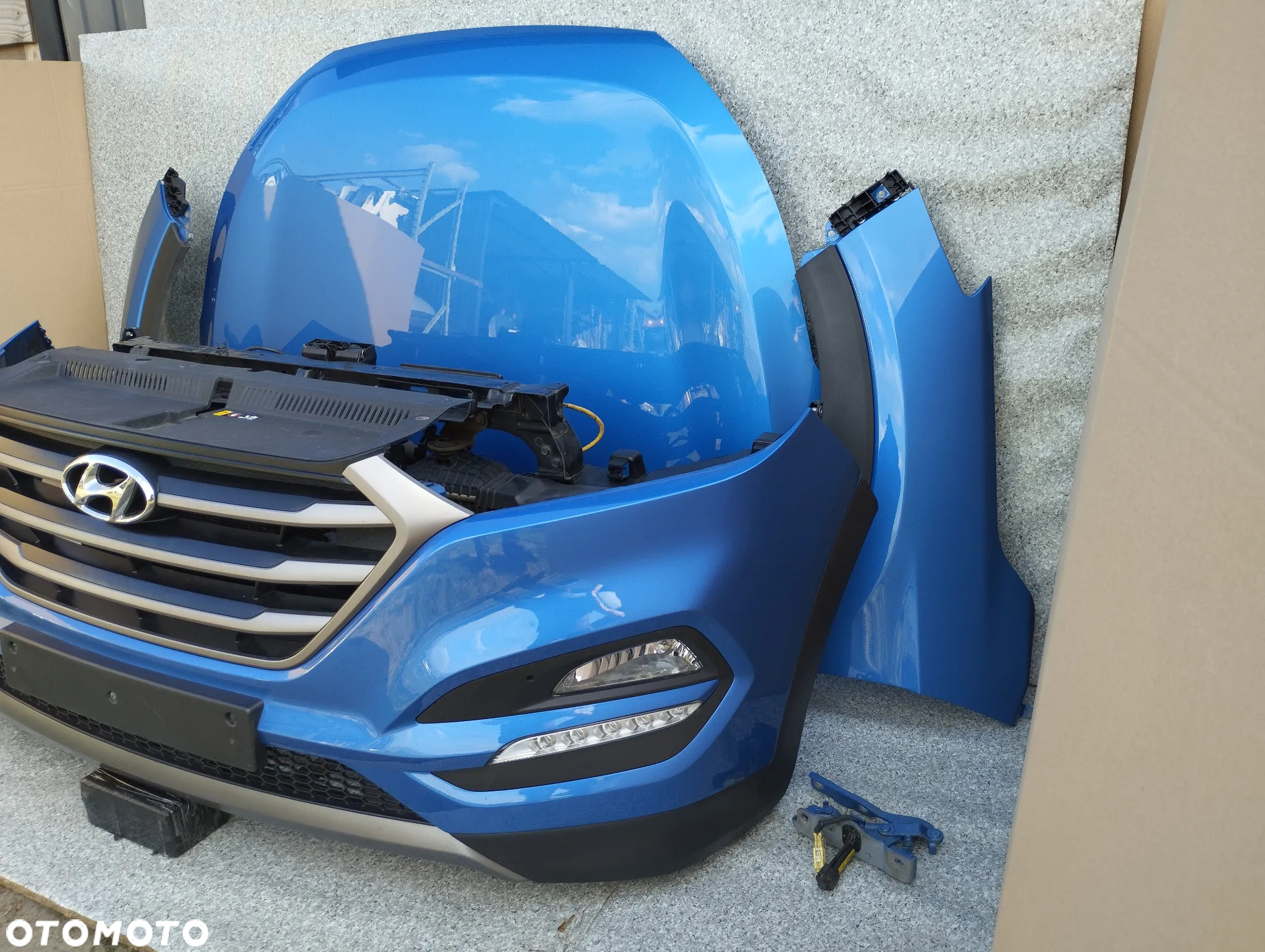 Hyundai Tucson 15-18r kompletny przód zderzak maska błotnik prawy lewy kolor R3U - 2
