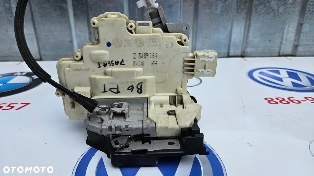 VW Passat B6 Zamek drzwi tył prawy 7 PIN Zamek drzwi tylnych prawy z linką 3C4839016A - 6