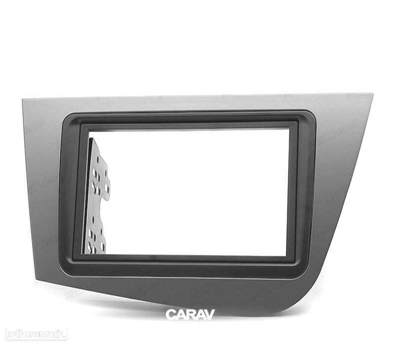 MOLDURA ADAPTADOR CINZA PARA RADIO 2 DIN PARA SEAT LEON 05-12 - 4