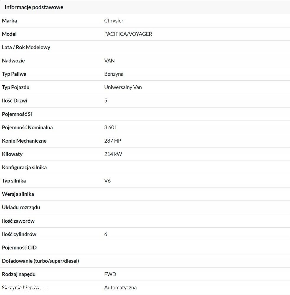 U8 CHRYSLER PACIFICA II 16- 3.6 DOLOT FILTRA POWIETRZA 68188656AB - 12