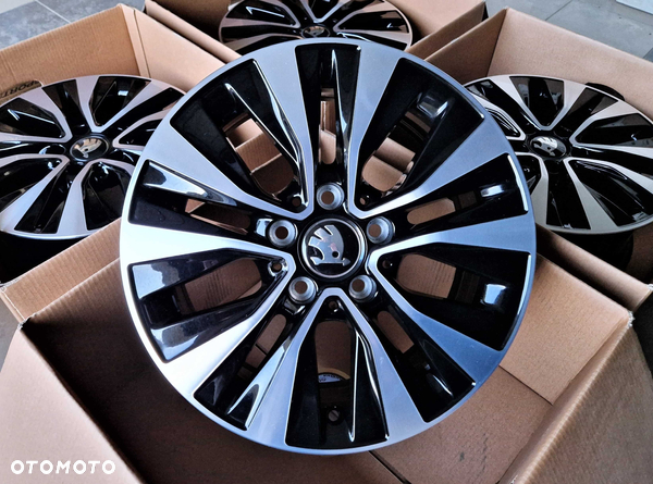 Alufelgi 16 5x112 Skoda Octavia Karoq Yeti Superb Czarne 312#