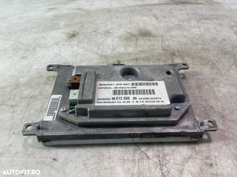 Display navigatie 9801286980 Peugeot 508 1 [2010 - 2014] 1.6 hdi 9h05 - 4