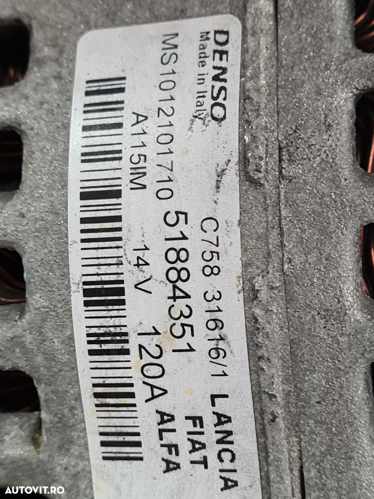 Alternator Fiat 500X Cross 1.6 D 2014 - 2018 120CP 1598CC 552 60 384 Euro5 (1073) Diesel ... - 4