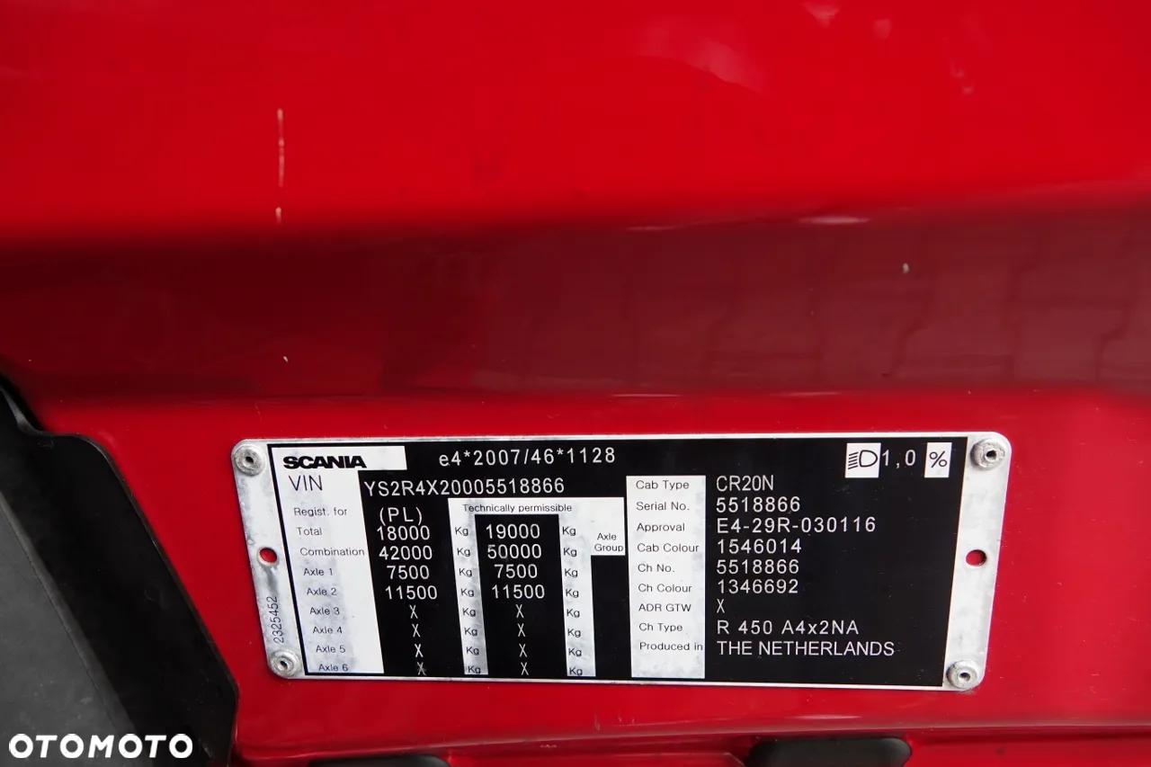 Scania R 450 / HYDRAULIKA / KLIMA POSTOJOWA / NISKA KABINA  / ALUFELGI  / PO KONTRAKCIE SERWISOWYM - 38