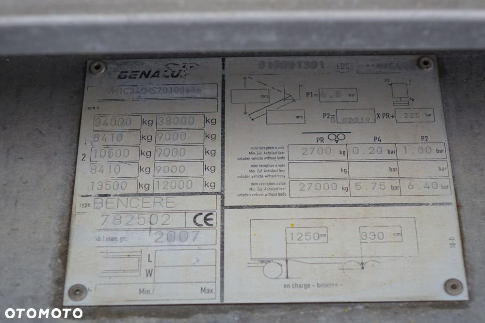 Benalu WYWROTKA 48m3 / ALUMINIOWA /OSIE MERCEDES /OŚ PODNOSZONA / SZYBER ZBOŻOWY - 33