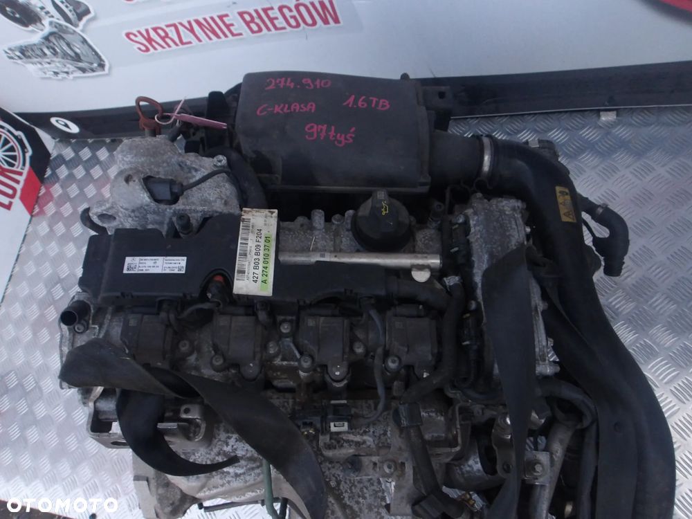 SILNIK KOMPLETNY MERCEDES W204 C180 1.6 CGI 274.910 97 TYS - 2