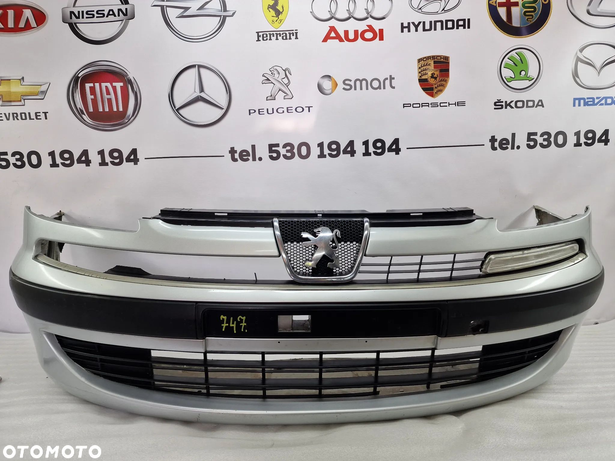 PEUGEOT 807 01-13 KOMPLETNY ZDERZAK PRZEDNI PRZÓD , ŁADNY , SREBRNY , NR 1484198077 , NR AUKCJI NZ747 - 1