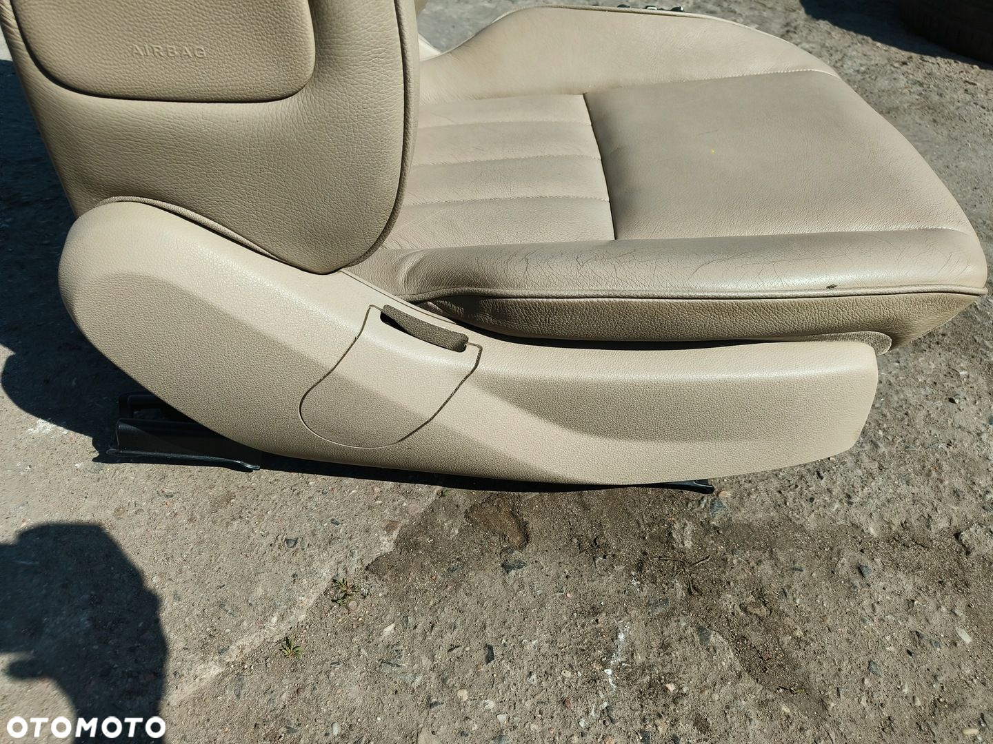 MERCEDES C KLASA W204 LIFT FOTEL PRAWY PRZEDNI JASNA SKÓRA GRZANY POMPOWANY - 6