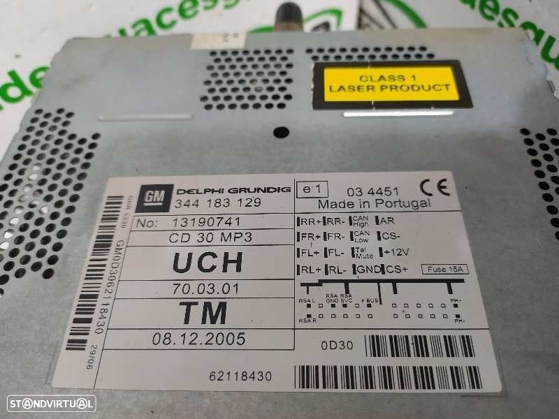 SISTEMA AUDIO / RADIO CD OPEL ASTRA H GTC 2006 -13190741 - 2