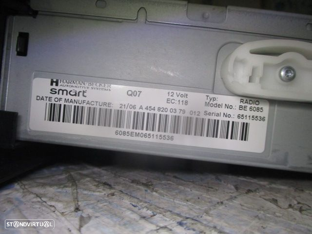 Radios A4548200379012 SMART FORFOUR 2006 BE 6085 - 5