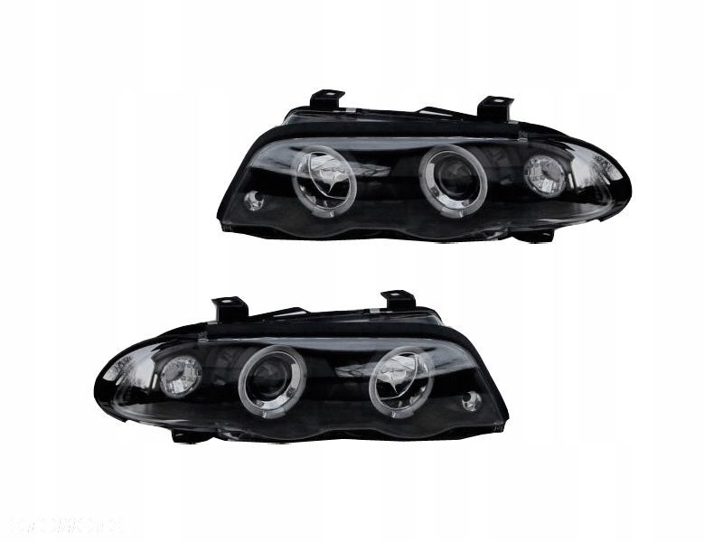 Reflektory Lampy kpl Ringi Angel Eyes Led Tuning Black Bmw 3 E46 1998-2001 - 2