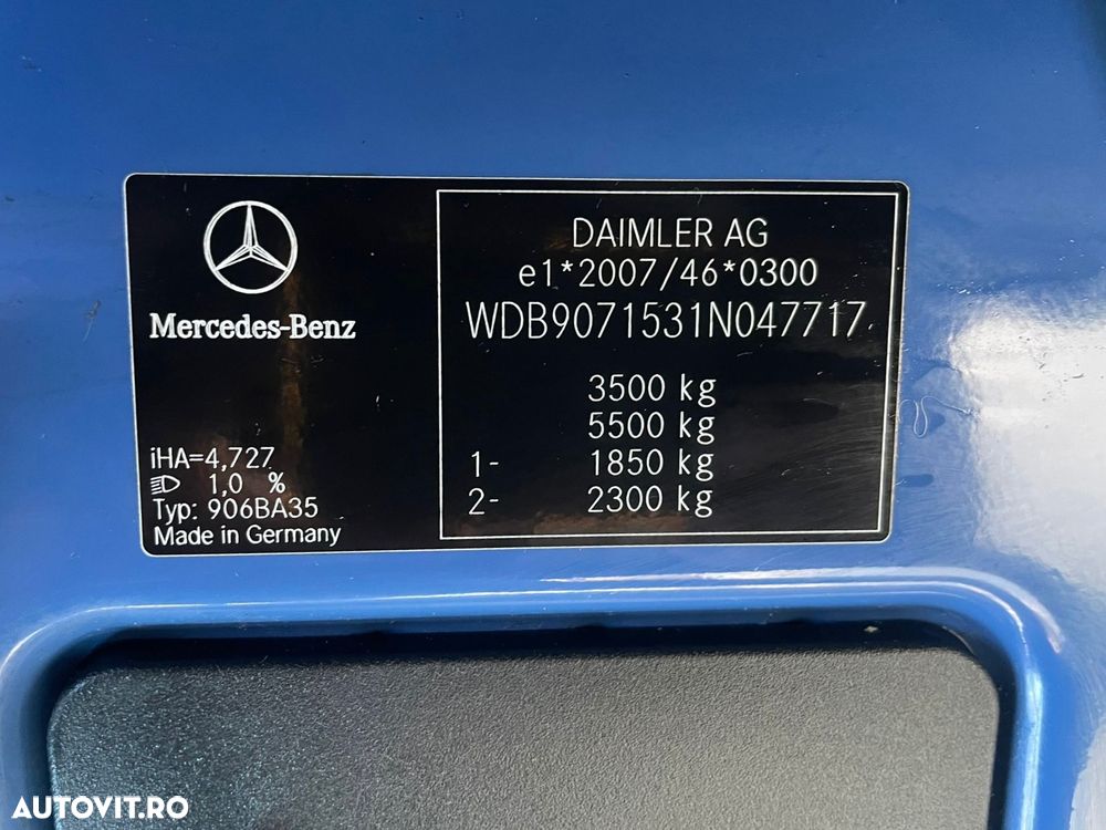 Mercedes-Benz Sprinter BASCULABIL AXA DUBLA SPATE Bena 3.8 m - 40