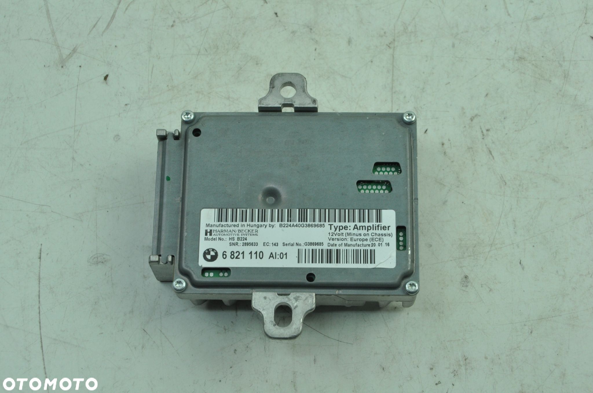 Bmw F30 F32 F34 F36 Moduł Wzmacniacz Dźwięku Active Sound Harman 6821110 - 1