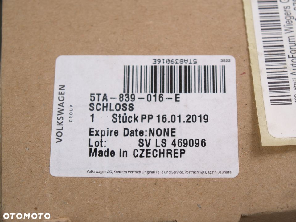 Volkswagen Touran Zamek drzwi prawy tylny VW 15r - 3