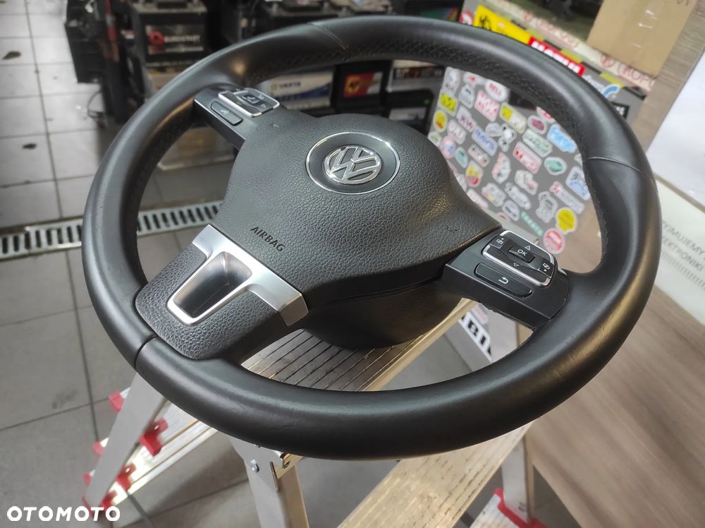 KIEROWNICA 3 RAMIENNA SKÓRA SKÓRZANA MULTIFUNKCJA R LINE VW TIGUAN PASSAT B6 B7 CC SIROCCO CADDY GOLF 5 6 TOURAN EOS POLO 5 6 WYSYŁKA !!! - 7