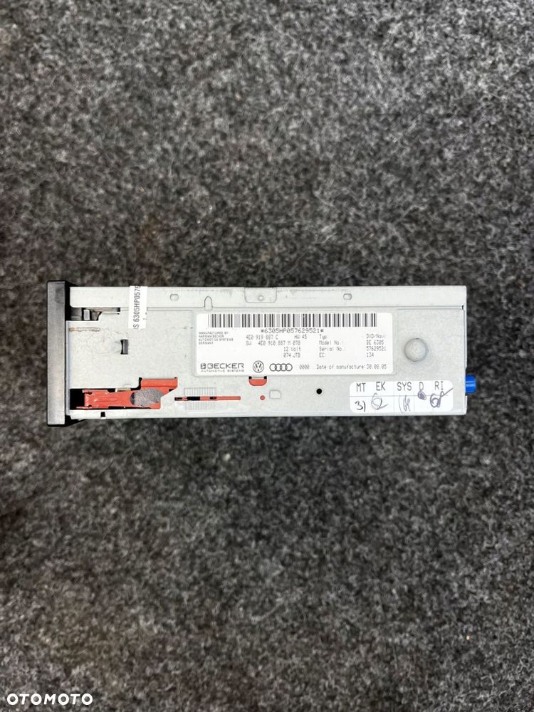 radio radioodtwarzacz navi nawigacja audi a6 c6 4E0910887M 4E0919887C - 7