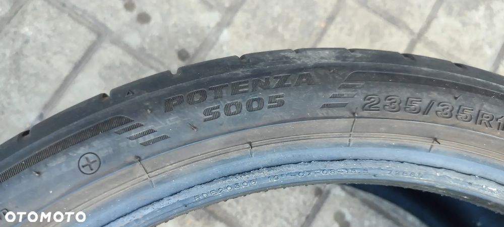 OPONY LETNIE 235/35R19 91V BRIDGESTONE POTENZA S005 2x (4224) 6mm 2x( 5124) 4mm LATO KOMPLET 4 SZTUKI - 14