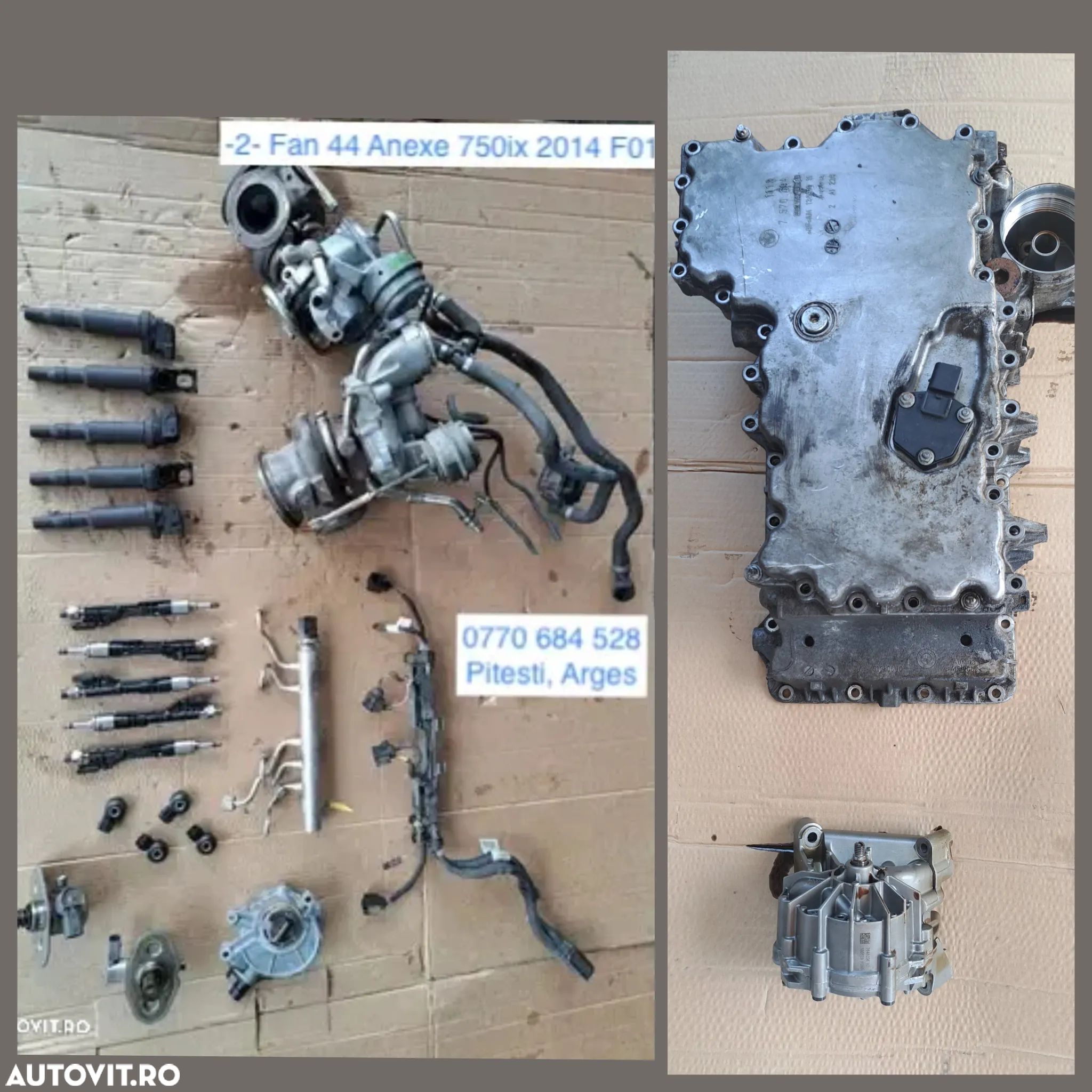 -2- Anexe motor 750i 2014 F01 turbo pompa auxiliara apa rampa injectoare bobina inductie - 1