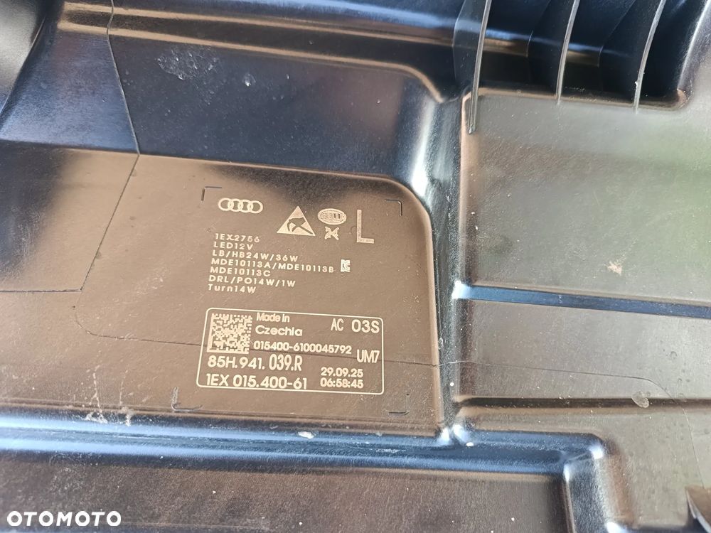Full Led przedni lewy Audi Q6 E-TRON E TRON lampa lewa 85H941039R - 4