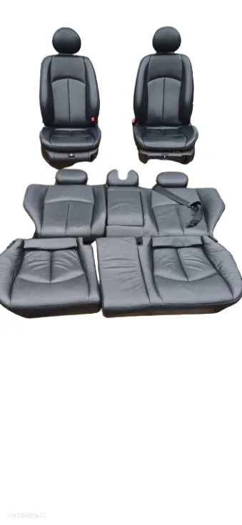 Fotele, kanapa komplet w211 kombi avantgarde ładna czarna skora - 5