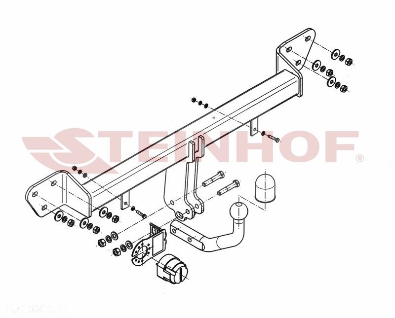 Hak holowniczy + MODUŁ 7PIN do BMW SERIA 7 Sedan E65/E66 od 2005 do 2008 - 2