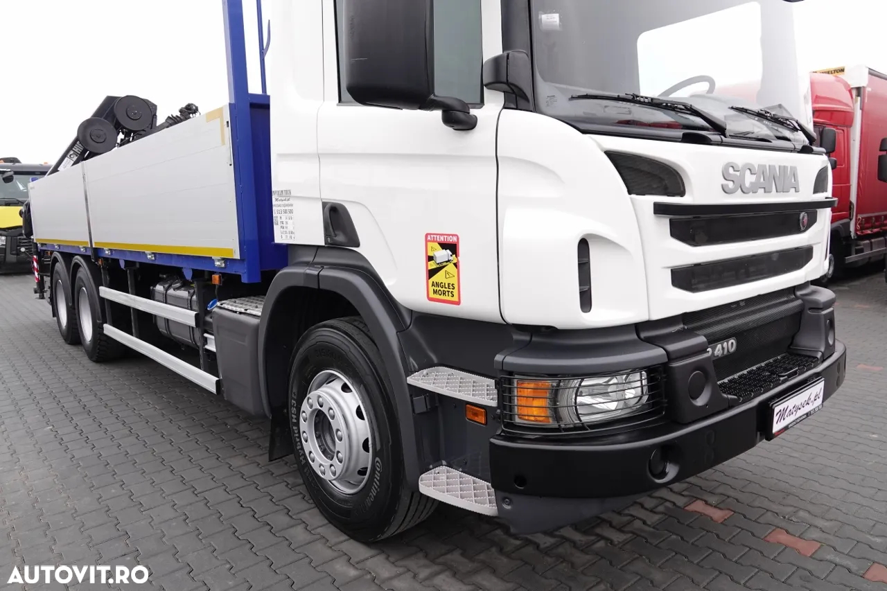 Scania P420 / 6x4 / BOX - 6.8 m / HDS HIAB 188 4x extension -13 meters / EURO 6 / RADIO CONTROL / ROTATOR / PALLET FORKS - 10