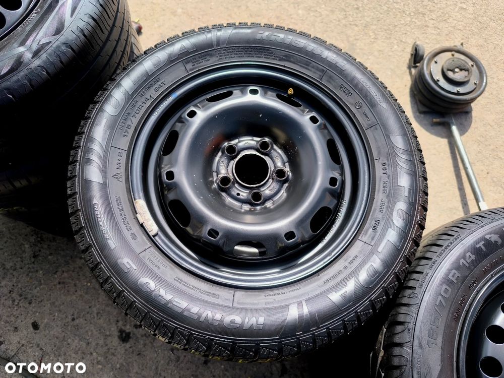 5x100 Felgi Stalowe Stal 14 Koła Zimowe Zima SKODA FABIA PRAKTIK ROOMSTER RAPID SEAT IBIZA CORDOBA TOLEDO IV 4 VW FOX POLO Legnica ALU-RAD 175/70 4,5mm - 3
