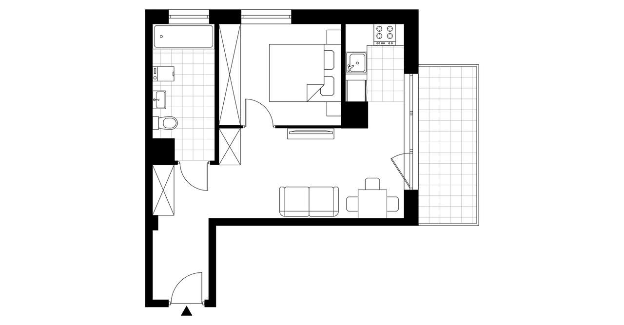 2-pokojowe mieszkanie 37m2 + balkon Bez Prowizji - Pełny obrazek: 4/12