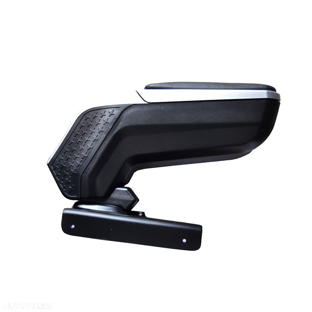 Cotiera ArmCik S4 pentru Golf 5, Golf 6 , Eos , Passat B5 (Lif) 2000-2005, Jetta, rabatabila cu capac culisabil, Gri - 1
