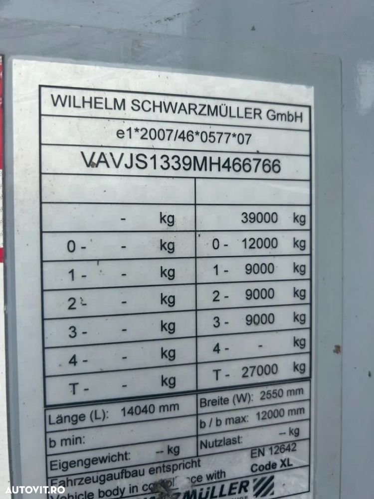 Schwarzmuller Moving Floor,92 mc, jante aliaj - 16
