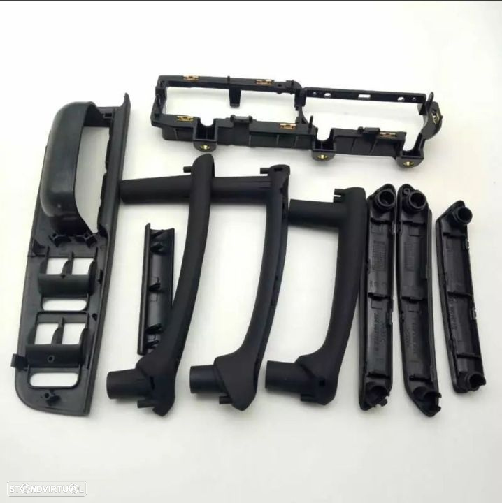Conjunto Puxadores Interiores Volkswagen Passat B5 b5.5 3B 3BG - Preto - 5