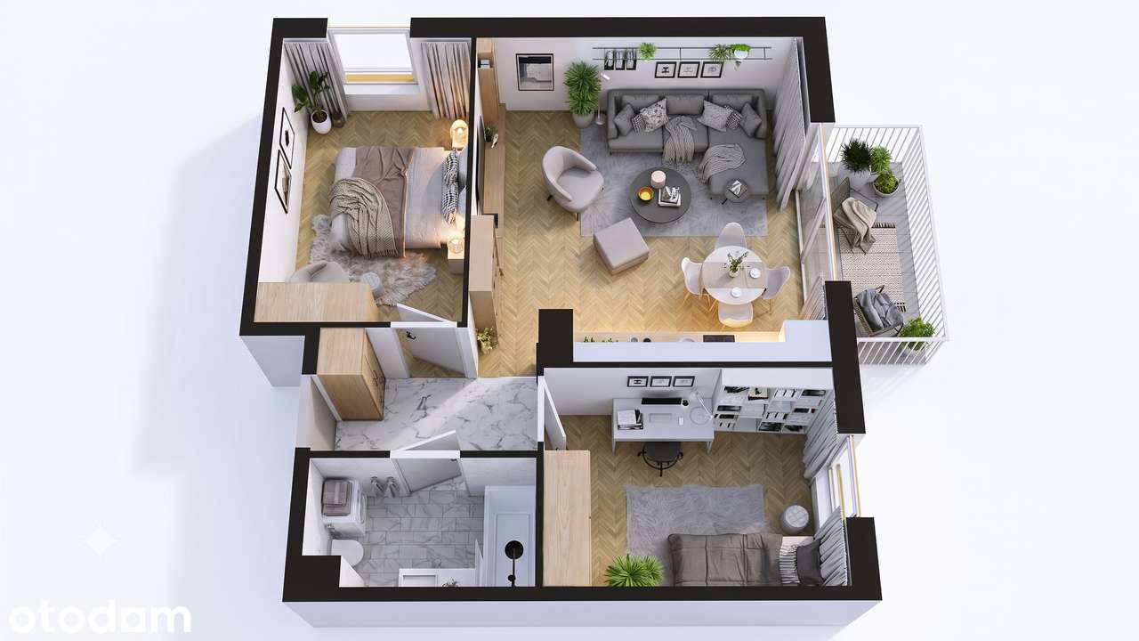 Mieszkanie na sprzedaż, 3 pokoje, 57 m², Rotmanka