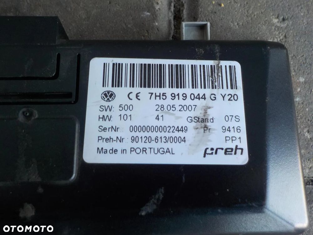 VW T5 PANEL STEROWNIK WEBASTO SUCHE 7H5919044G - 3