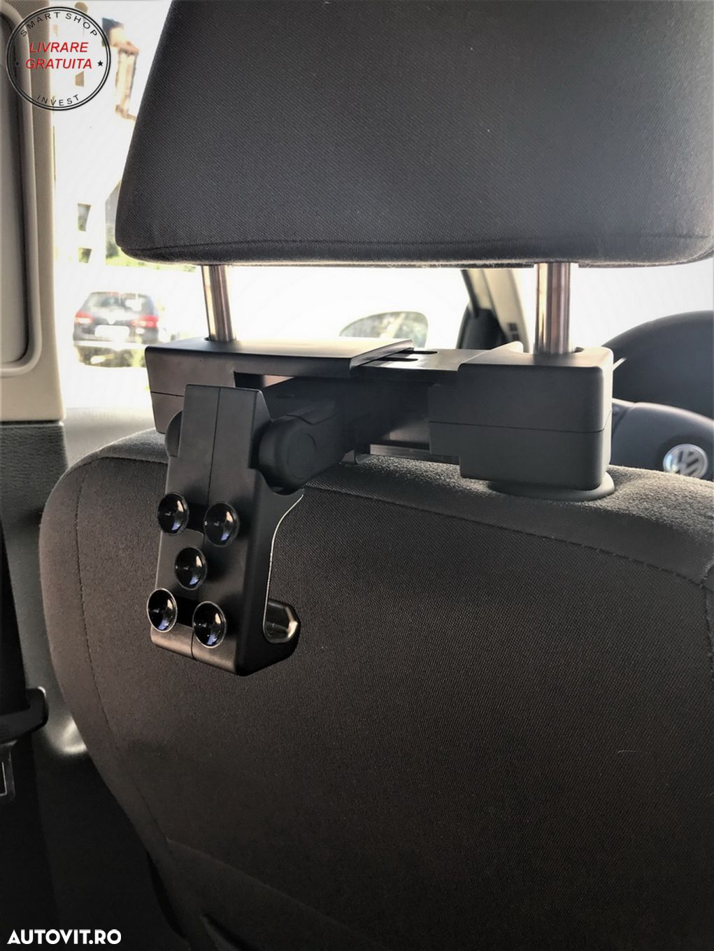 Suport auto tetiera multifunctional cumparaturi, tableta sau telefon Negru- livrare gratuita - 16