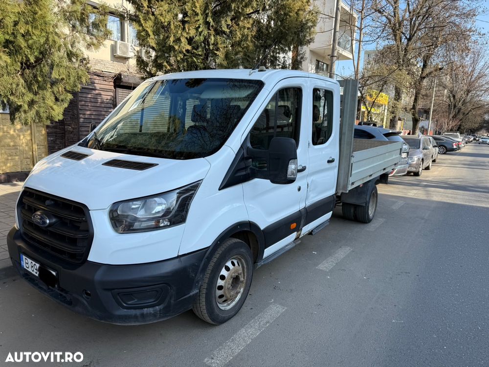 Ford Transit an 2020 L3 Unic Proprietar Dokka 7 locuri punte dubla bena camioneta basculabila NU Mercedes VW IVECO 35c Peugeot 131cai Carte Service Fără probleme - 1