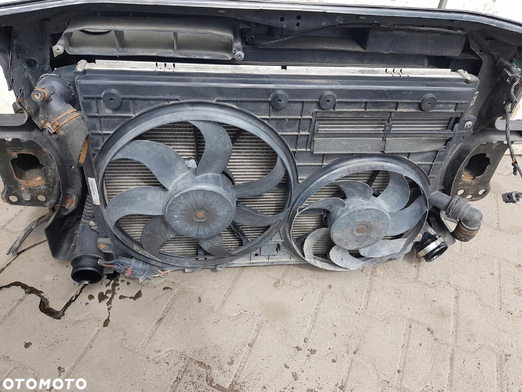 VW PASSAT B7 10-14r 2.0 TDI PAS PRZEDNI CHŁODNICE WENTYLATORY - 4