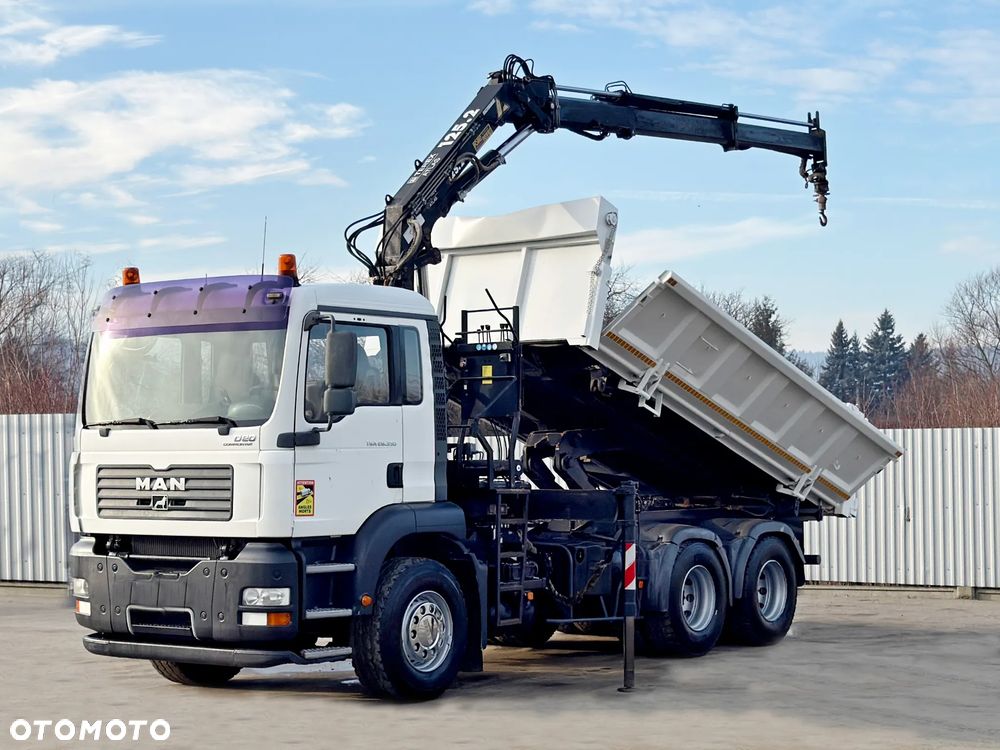 Używany MAN TGA 26.350 *WYWROTKA 4,90m *TEREX ATLAS 125.2 * 6x4 * STAN ...