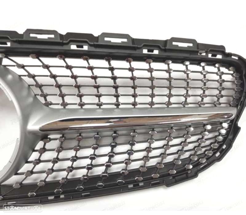 GRELHA DIANTEIRA PARA MERCEDES W205 AMG 14-18 LOOK DIAMOND SILVER - 2