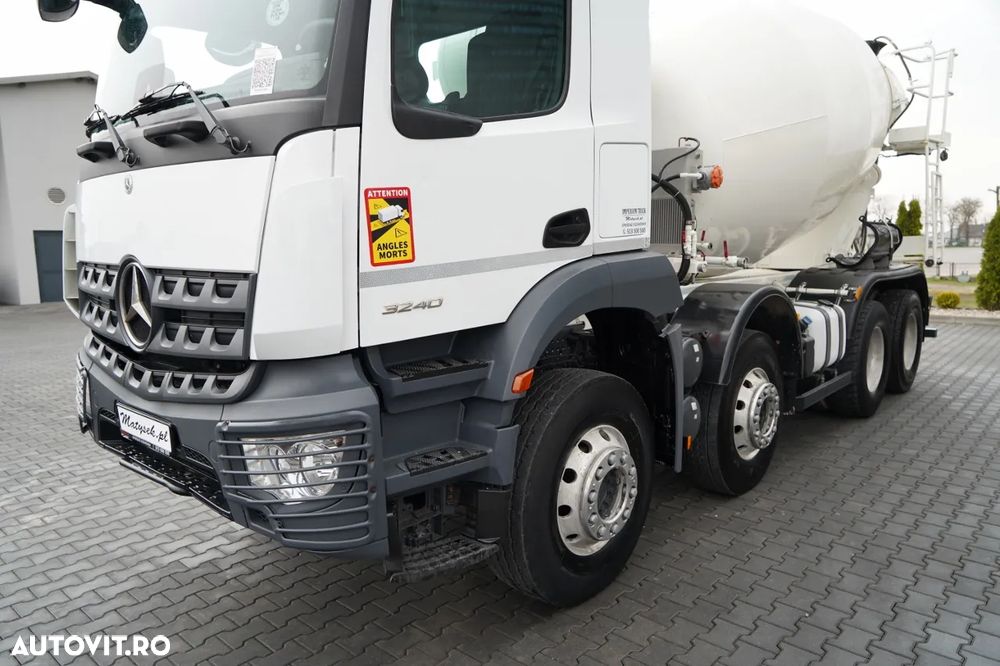 Mercedes-Benz AROCS 3240 / 9M3 BETONIERĂ / 8x4 / BETONIERĂ / AUTOMATĂ / CAMERĂ / JANTE DIN ALIAJ / - 9