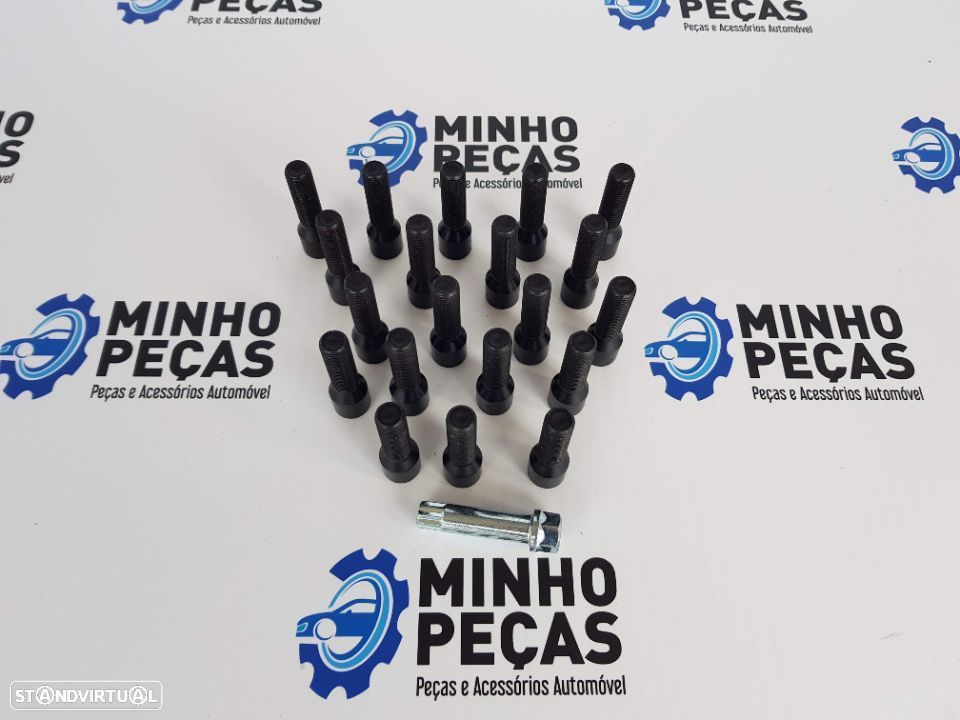 Pernos Aperto Interior Compridos Pretos M14x1.50 - 2