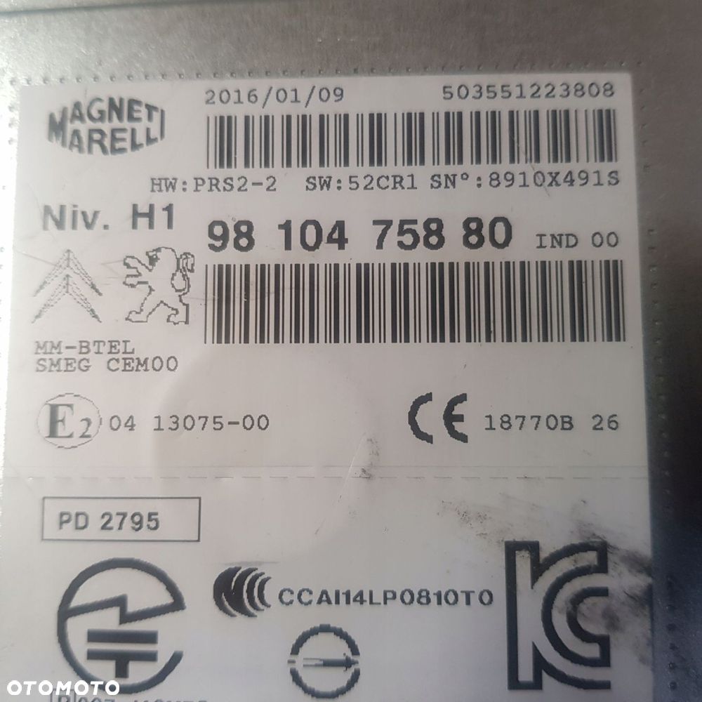 radio peugeot 308 ii 9810475880 - 2