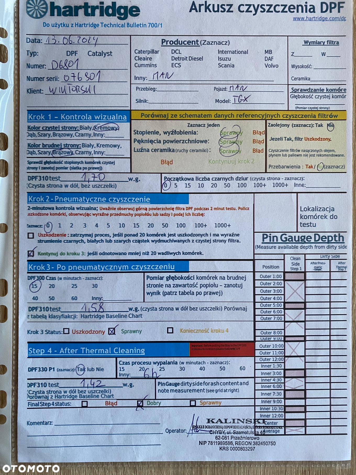 Filtr Dpf man tgx - 5
